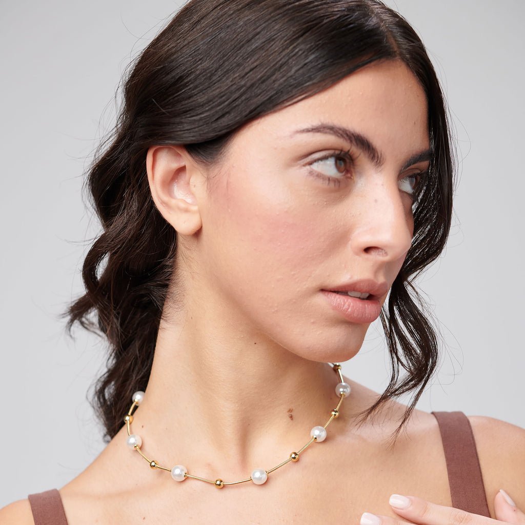 Collana Brosway donna Perfect Sfere e perle conchiglia gold