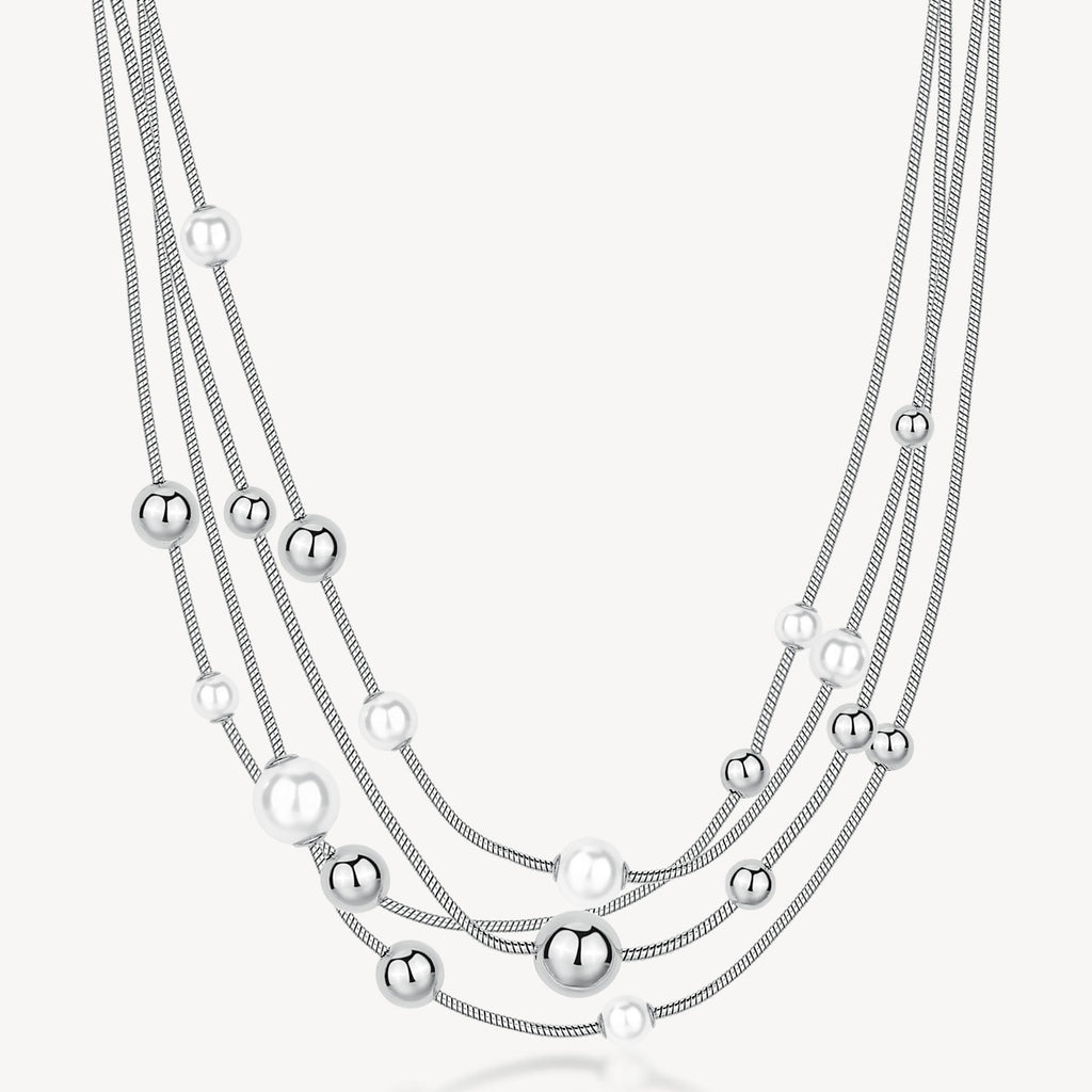 Collana Brosway donna Perfect Multifilo con sfere e perle