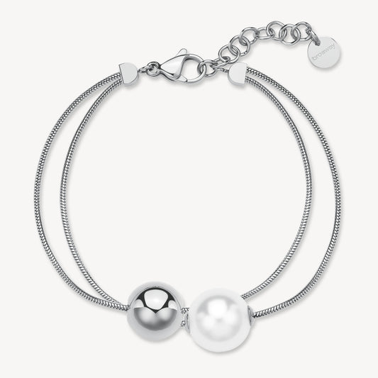 Bracciale Brosway donna Perfect Multifilo con sfera e perla conchiglia