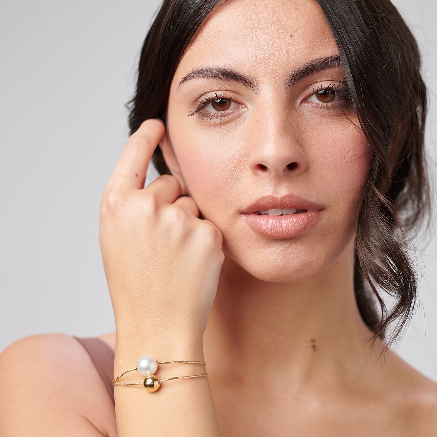 Bracciale Brosway donna Perfect Multifilo Sfera e perla conchiglia gold