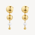 Orecchini Brosway donna Pendenti Perla e sfere gold