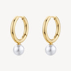 Orecchini Brosway donna Cerchio con perla gold