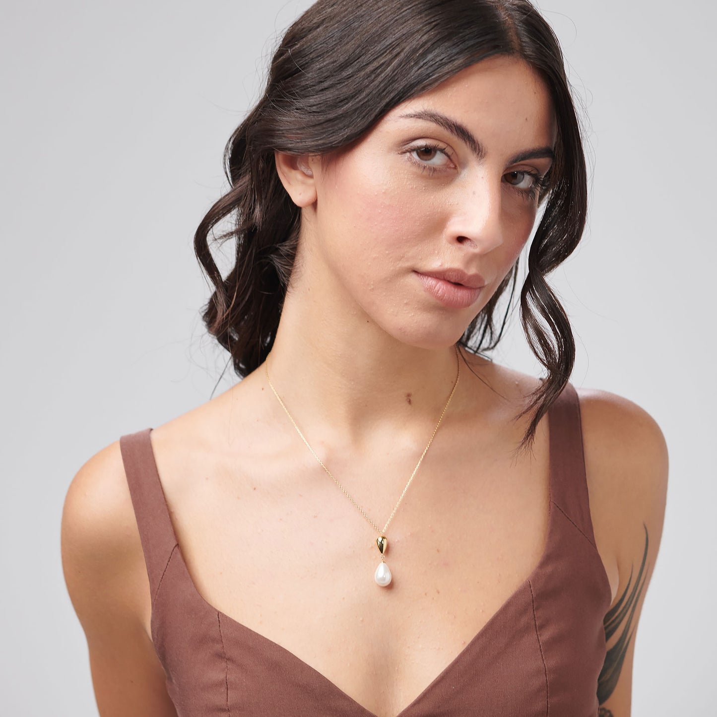 Collana Brosway donna Perfect Perla a goccia gold