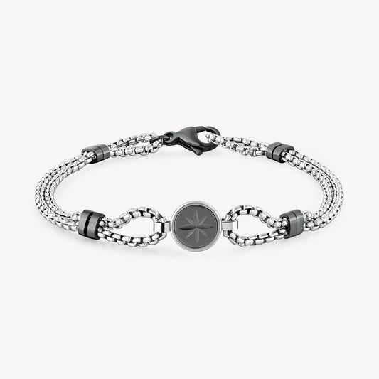 Bracciale Brosway uomo Poseidon rosa dei venti