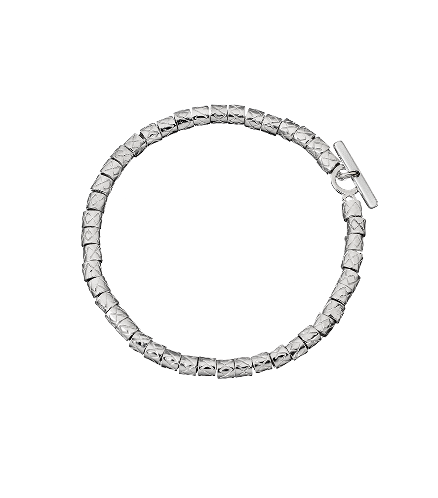 Bracciale Edoardo Mariani Pigne small con catenella acciaio