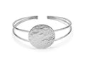 Bracciale rigido Vestopazzo donna Placca tonda martellata