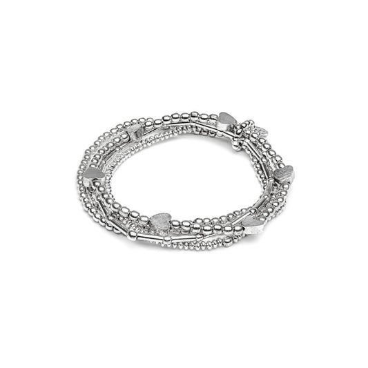 Bracciale elastico Vestopazzo donna Multifilo con cuori