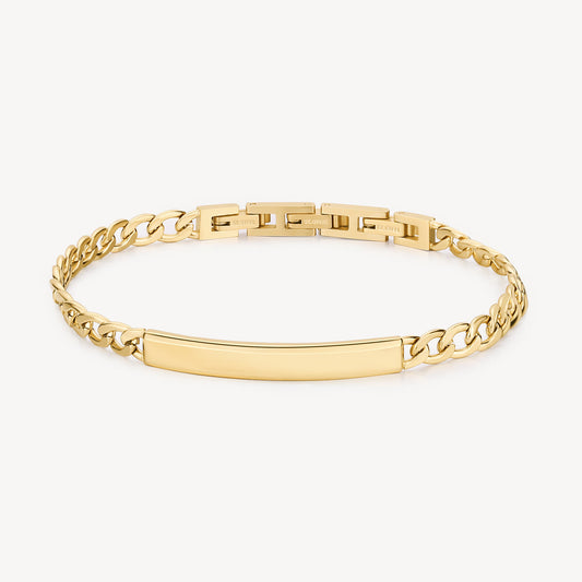 Bracciale Brosway uomo Riptide Grumetta e piastrina gold