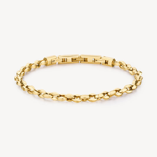 Bracciale Brosway uomo Riptide Maglia caffè gold