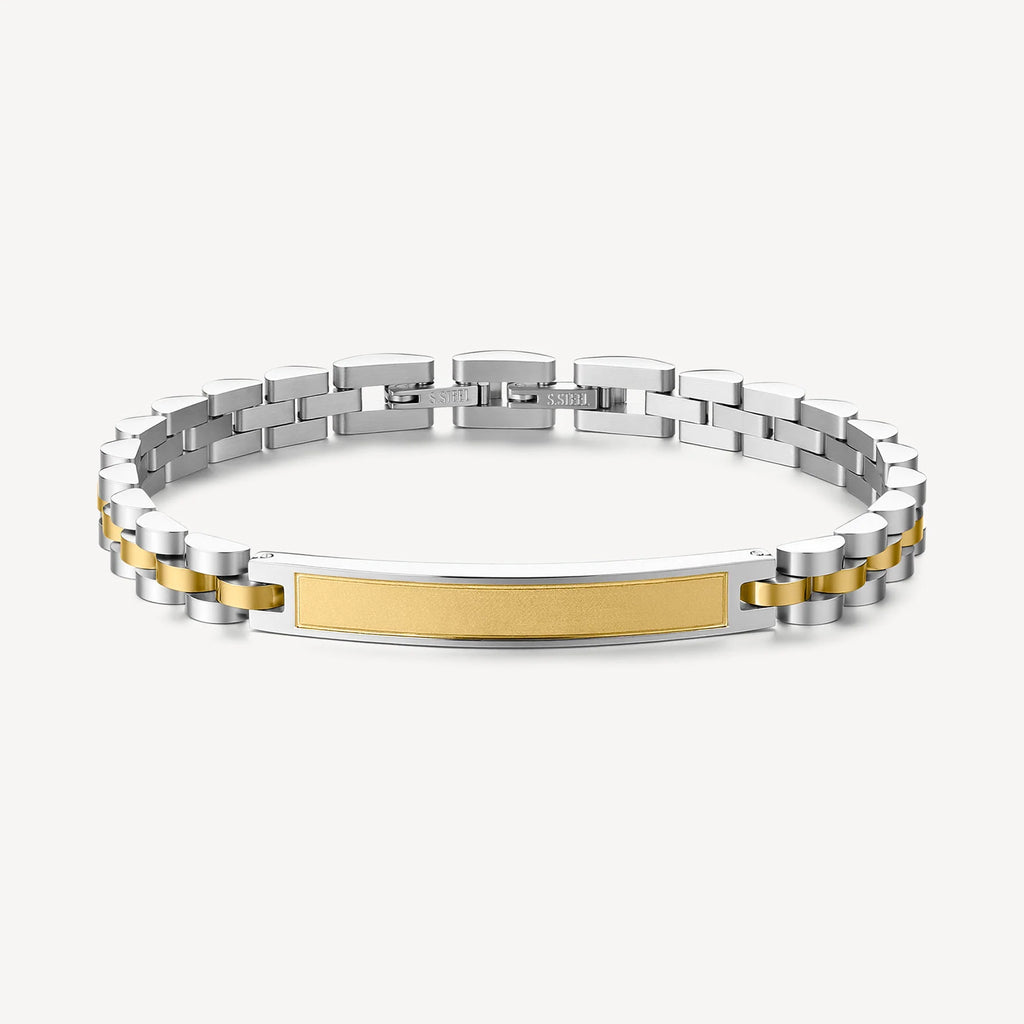 Bracciale uomo Brosway Riptide Piastrina gold