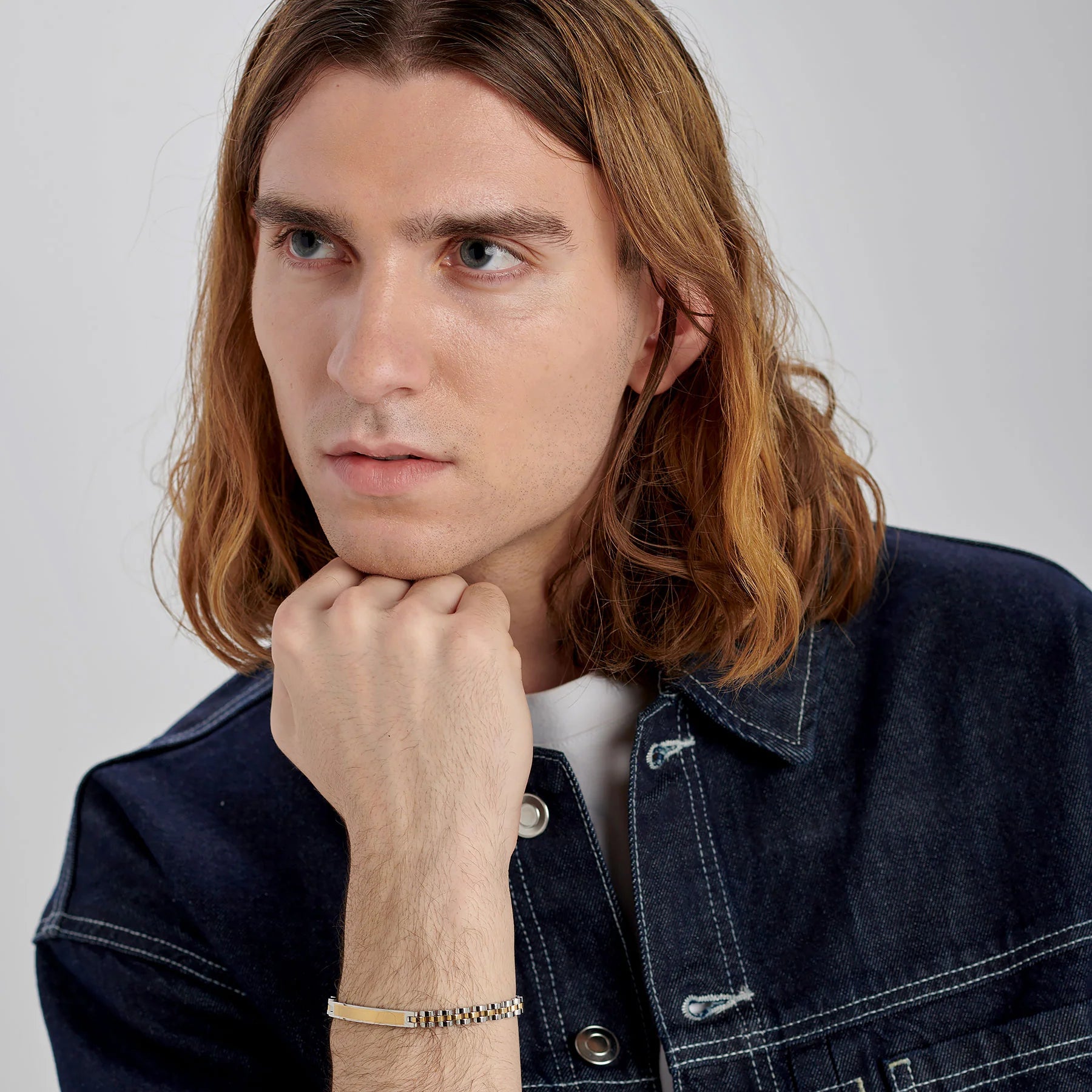 Bracciale uomo Brosway Riptide Piastrina gold