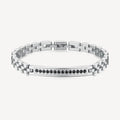 Bracciale uomo Brosway Riptide Piastrina con zirconi neri