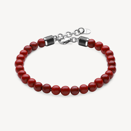 Bracciale Brosway uomo Bullet diaspro rosso