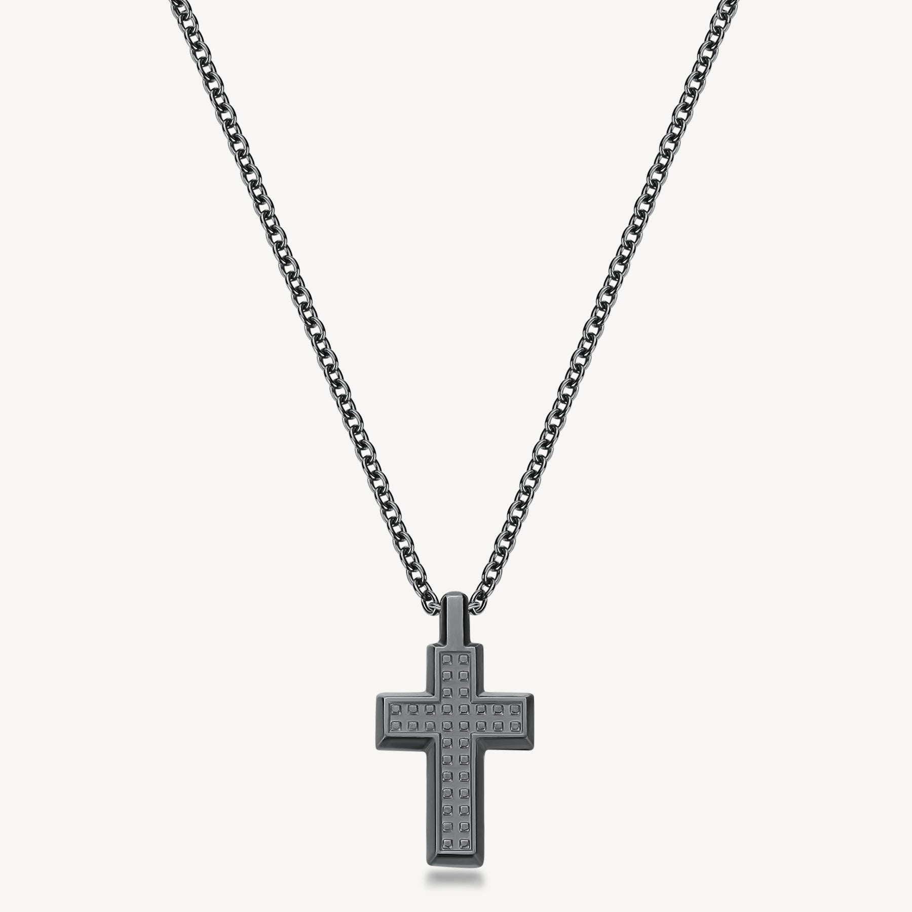 Collana Brosway uomo Bullet croce brunita