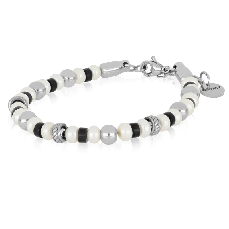 Bracciale Goyatè uomo Yoris Perla e onice
