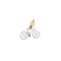 Ciondolo Dodo Mariani Bicicletta Argento e Oro