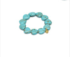 Bracciale Vestopazzo Coral Elastico cuori turchese