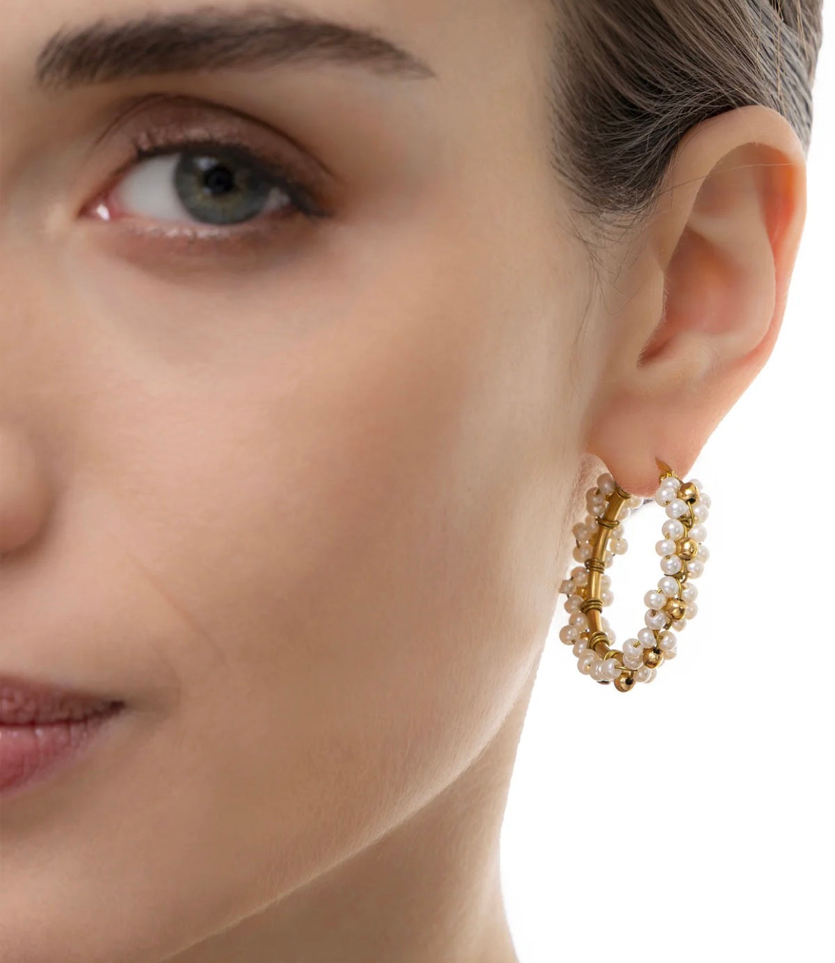 Orecchini Vestopazzo donna a cerchio con microperle