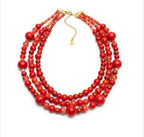 Collana Vestopazzo Coral Multifilo corallo