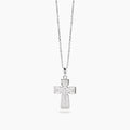 Collana Mabina uomo in argento con crocifisso cristiano ortodosso