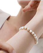 Bracciale elastico Vestopazzo Sfere in madreperla