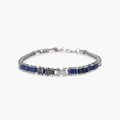 Bracciale Kidult uomo con catena franco con sodalite blu