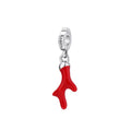 Charm Rosato Storie Corallo e smalto rosso