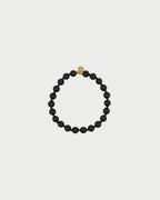 Bracciale Rue des Mille Charm bar Base agata nera e zirconi milky