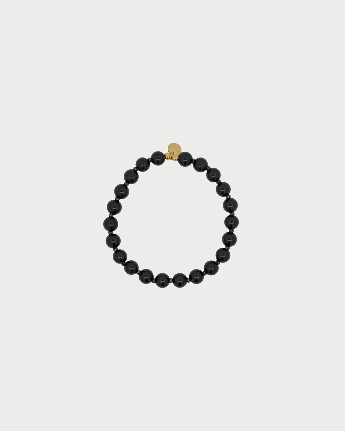 Bracciale Rue des Mille Charm bar Base agata nera e zirconi milky