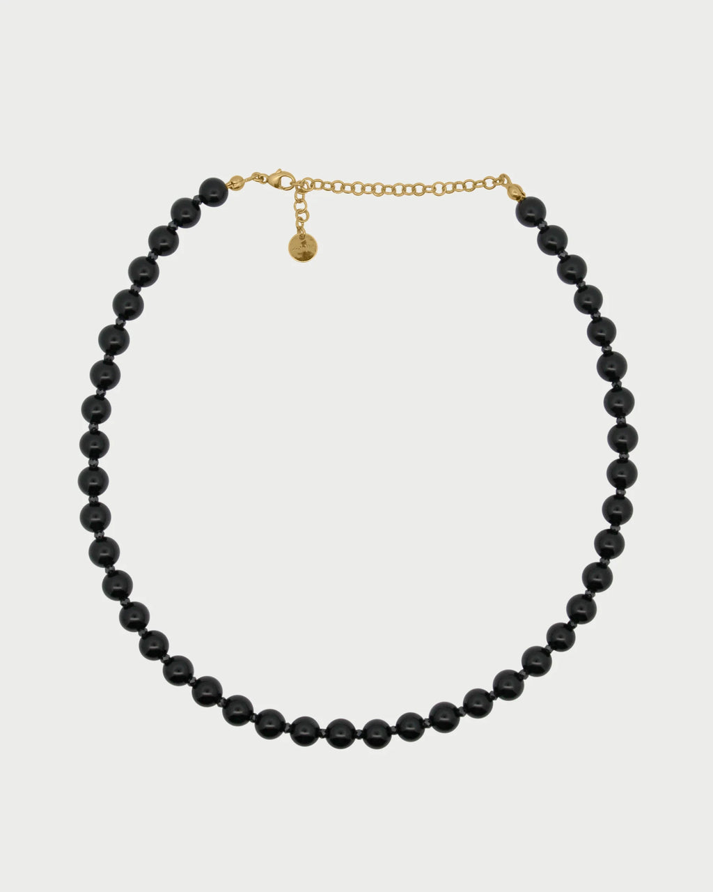 Collana Rue des Mille Charm bar Base agata nera e zirconi milky