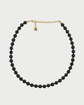 Collana Rue des Mille Charm bar Base agata nera e zirconi milky