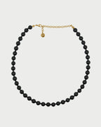 Collana Rue des Mille Charm bar Base agata nera e zirconi milky