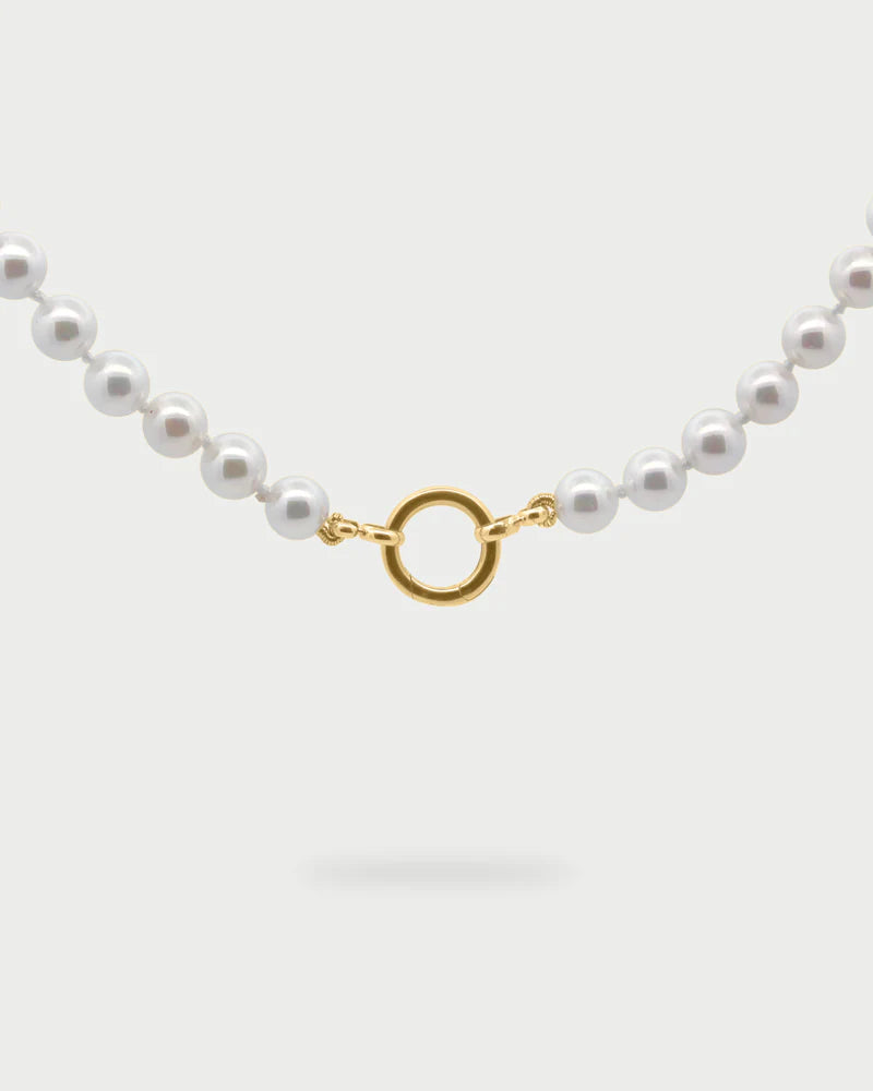 Collana Rue des Mille Charm bar Girocollo Perle Base chiusura cerchio
