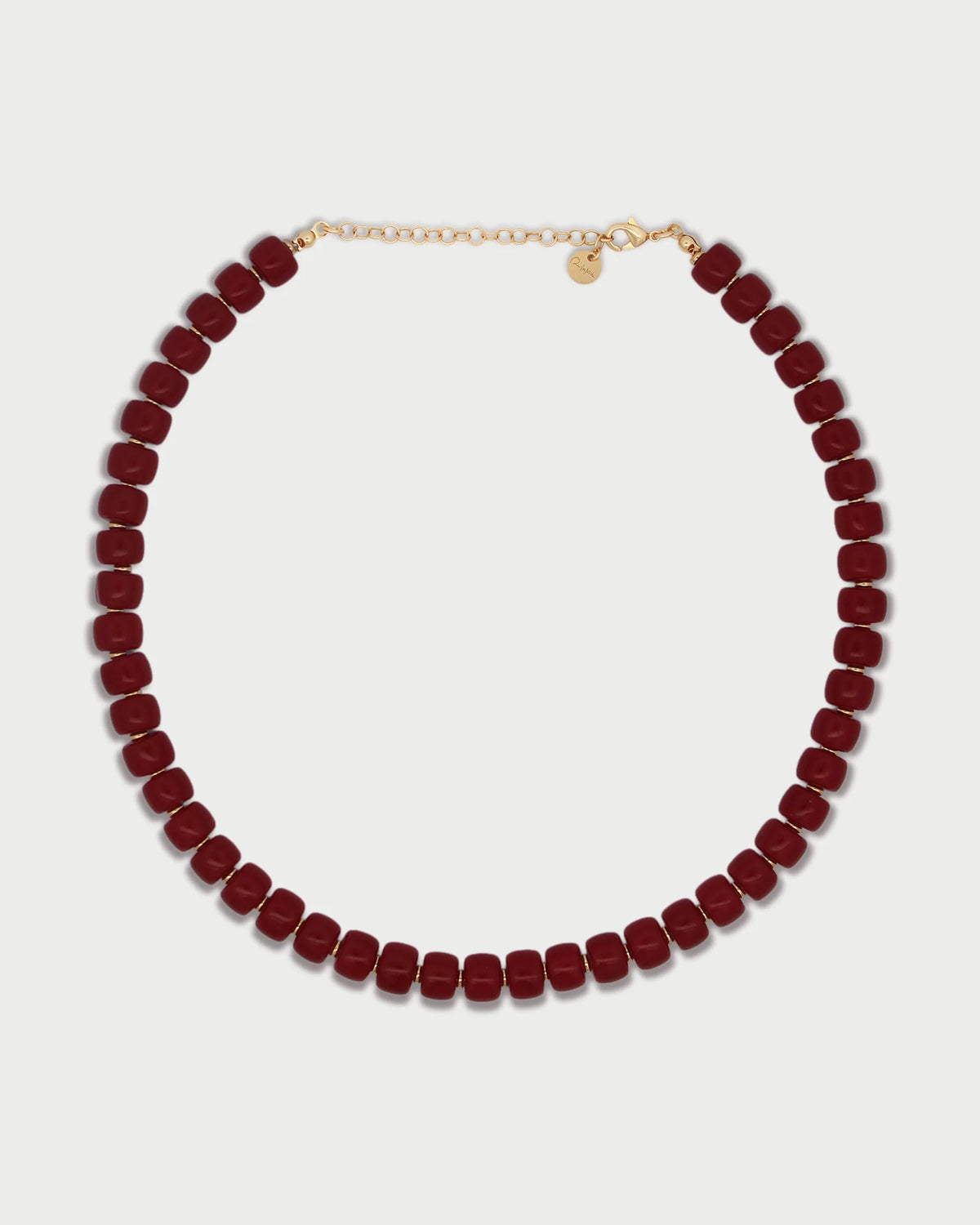 Collana Rue des Mille Charm bar Base Ibiza Burgundy