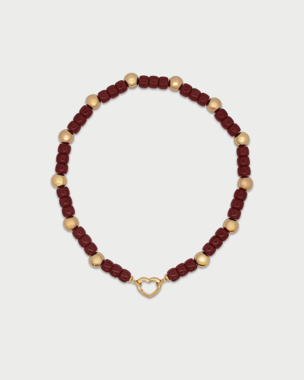Collana Rue des Mille Charm bar Base boule Burgundy