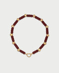 Collana Rue des Mille Charm bar Base boule Burgundy