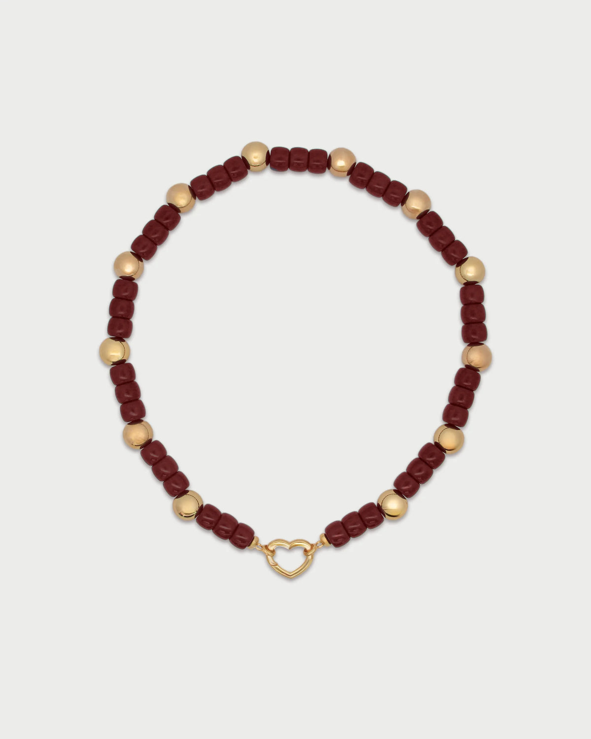 Collana Rue des Mille Charm bar Base boule Burgundy