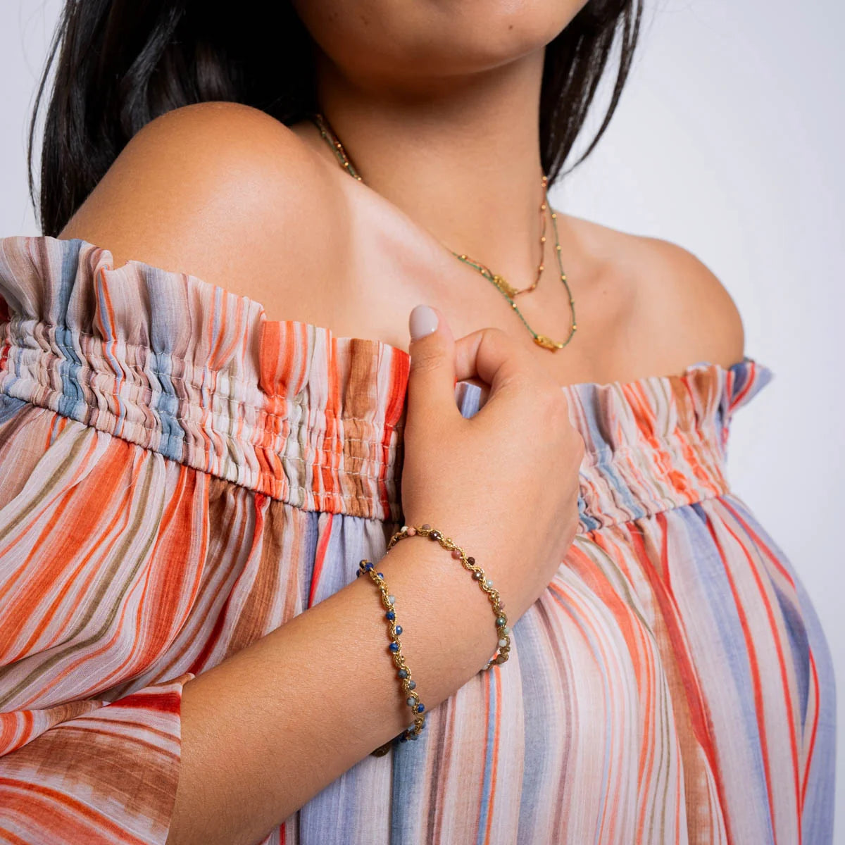 Bracciale Anartxy donna Onda con cristallini