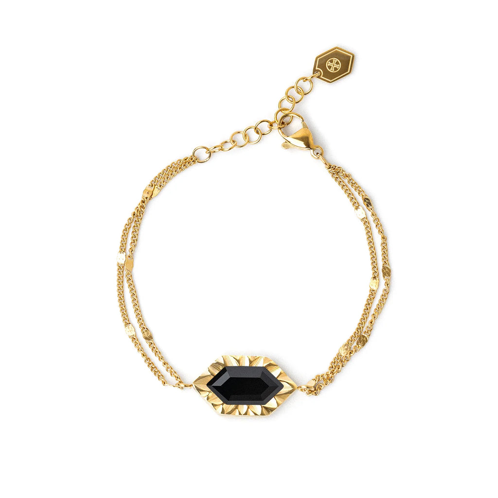 Bracciale Anartxy donna Gleam pietra nera