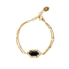 Bracciale Anartxy donna Gleam pietra nera