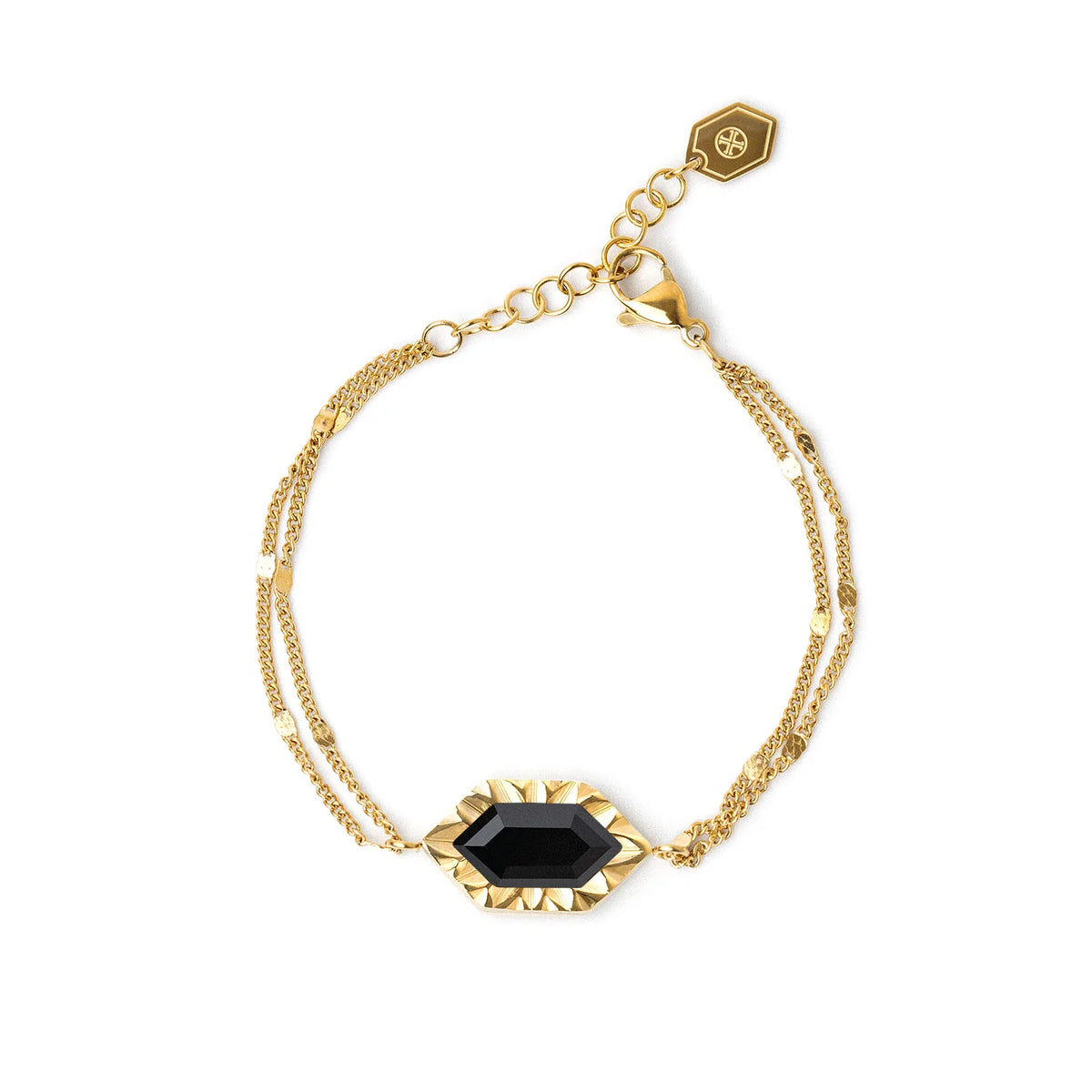 Bracciale Anartxy donna Gleam pietra nera
