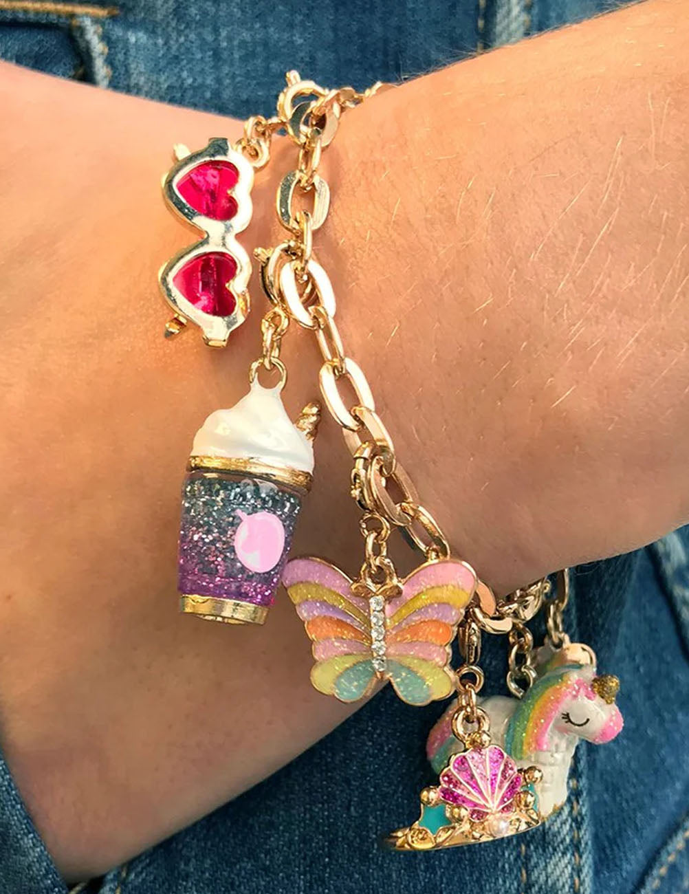 Ciondolo CharmIT! Occhiali da sole cuore d’oro