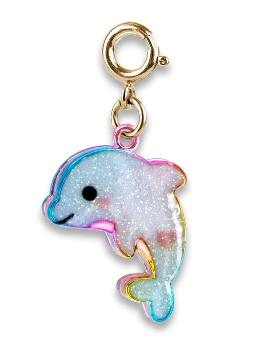 Ciondolo CharmIT! Delfino tie-dye glitter oro