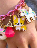 Ciondolo CharmIT! Cane Corgi dorato