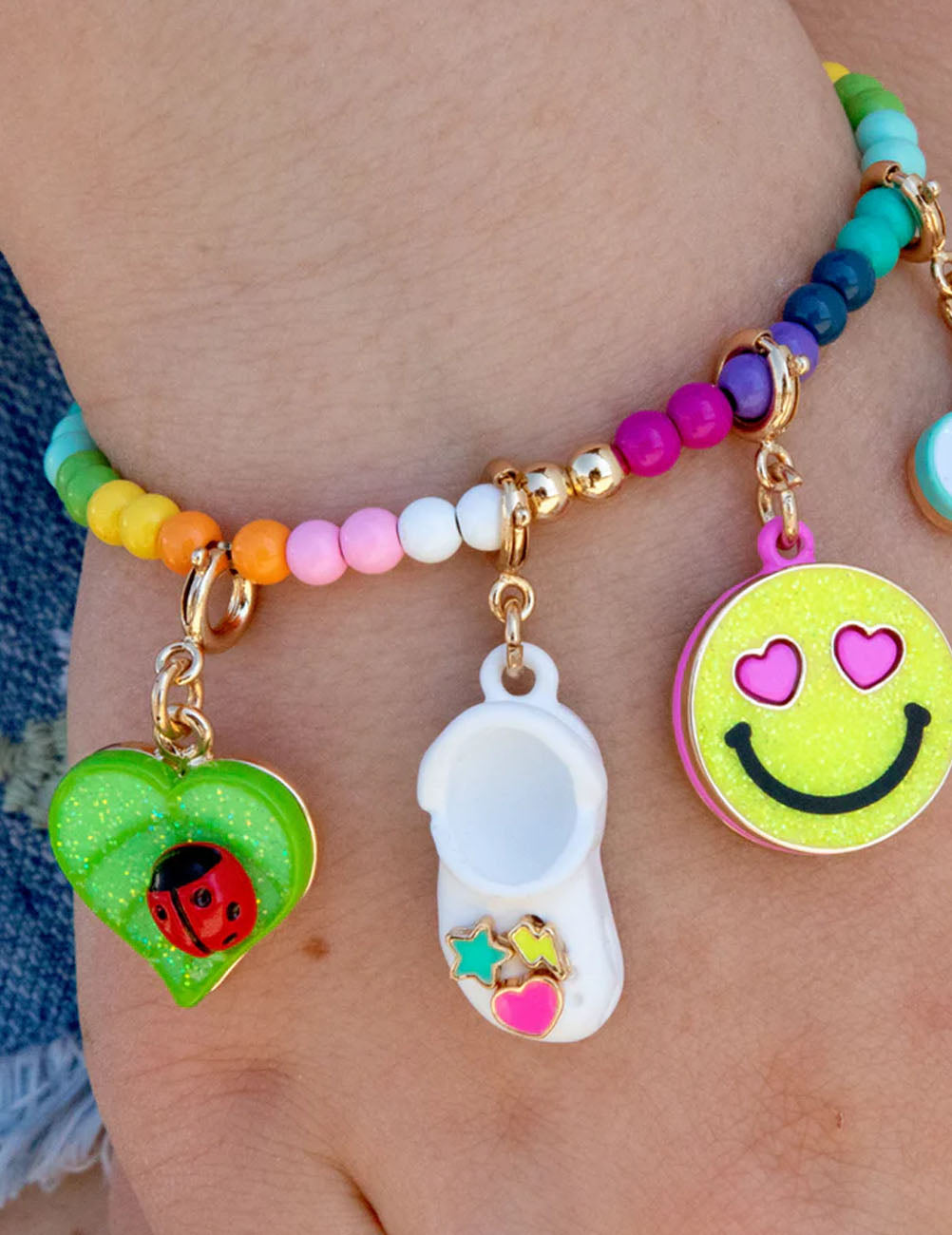 Ciondolo CharmIT! Coccinella glitterata oro