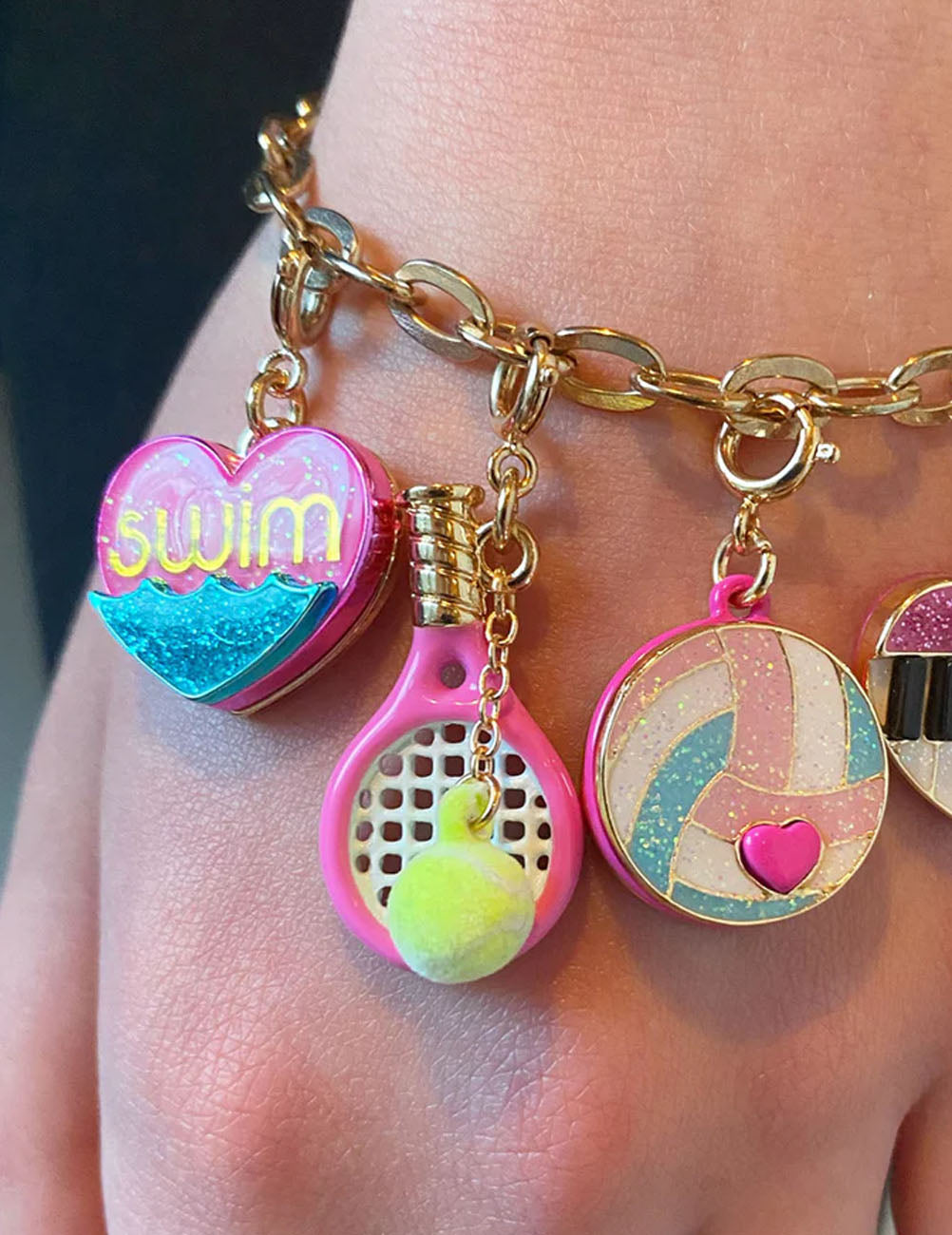 Ciondolo CharmIT! Racchetta da tennis oro