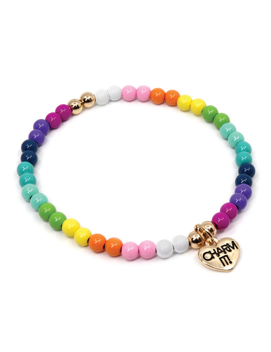 Bracciale CharmIT! elasticizzato arcobaleno