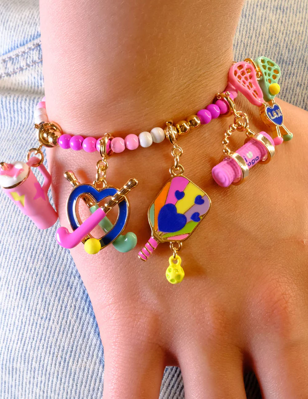 Bracciale CharmIT! Perline rosa