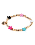 Bracciale CharmIT! Perline multi-stella gold