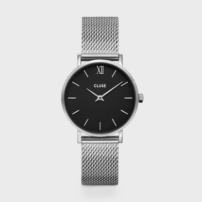 Orologio Cluse Minuit Mesh Silver/Black